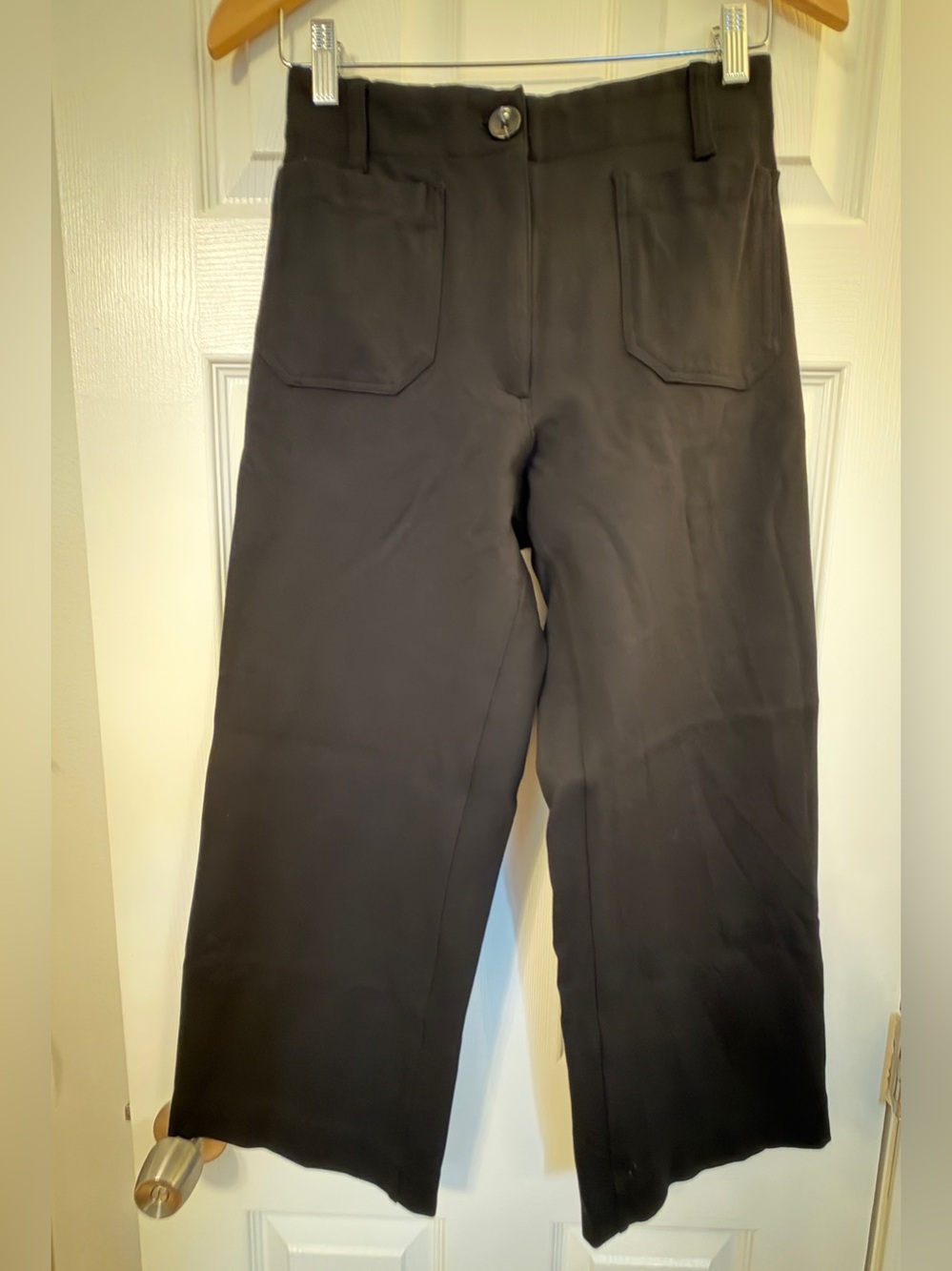 Quince Ultra-Stretch Ponte Cropped Wide Leg Pants
